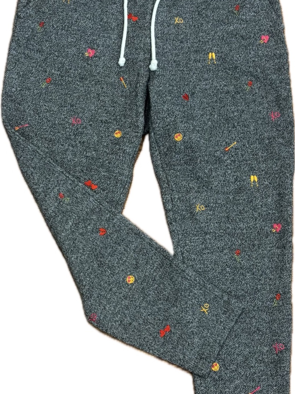 Lou & Grey For Loft Heart Emoji Fleeceback Sweatpants